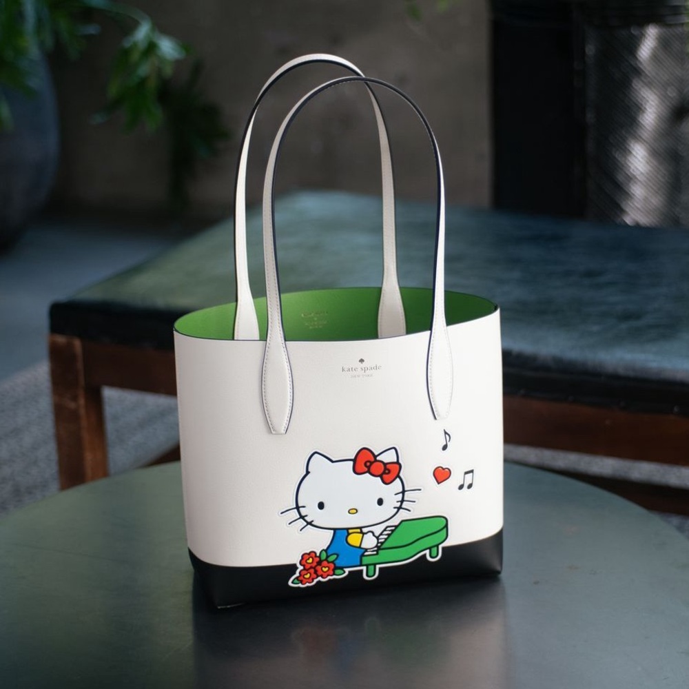 ♠️Kate Spade X Sanrio Hello Kitty Small Leather Tote Bag NWT - Picture 6 of 6